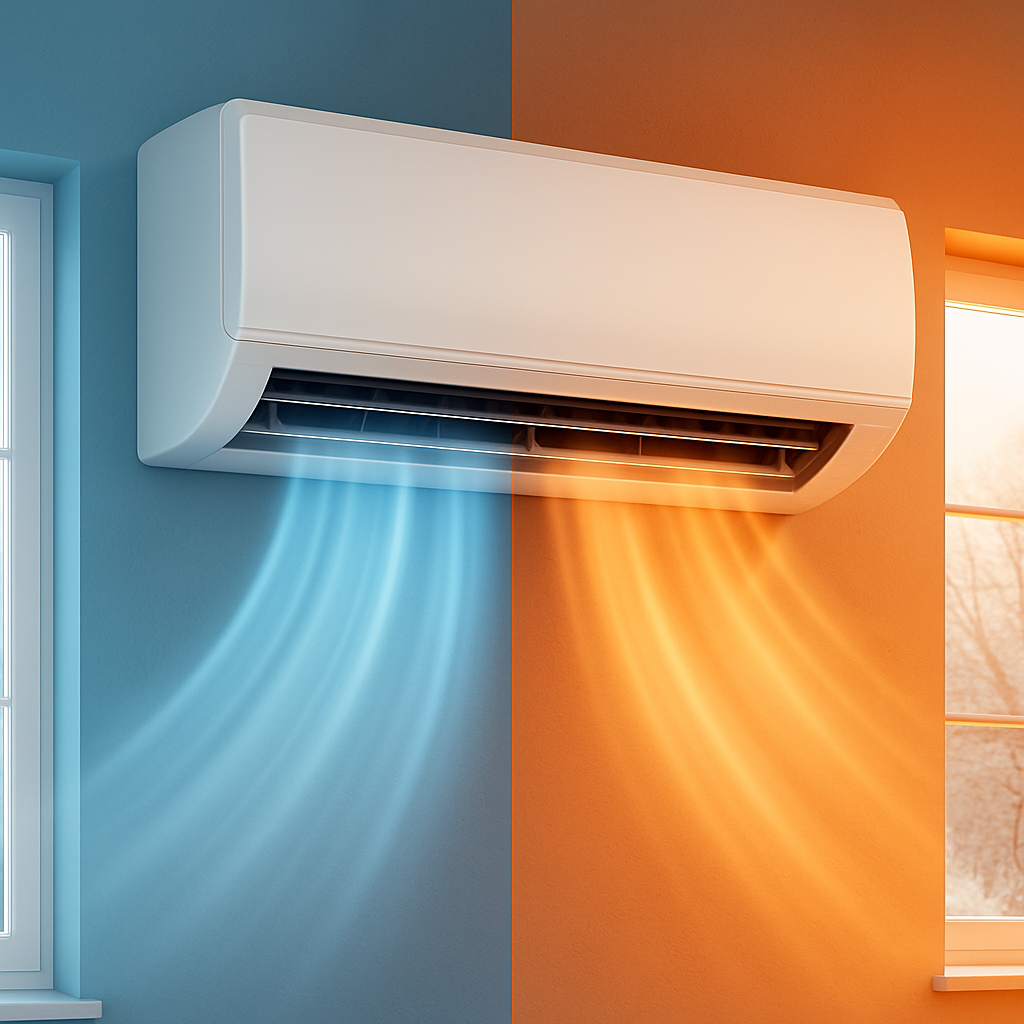 Quel est le meilleur système de climatisation ? LE GUIDE COMPLET Climatisation réversible murale diffusant de l’air chaud et froid pour un confort été comme hiver